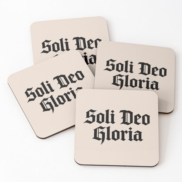 Item preview, Reformed Theology Soli Deo Gloria Christian Art - Black Lettering designed and sold by Glory After Tears.