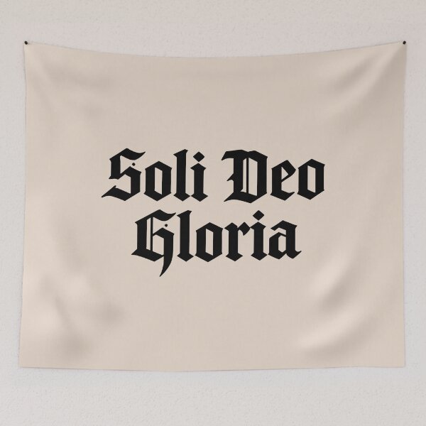 Item preview, Reformed Theology Soli Deo Gloria Christian Art - Black Lettering designed and sold by Glory After Tears.