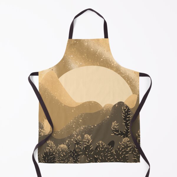 Item preview, Golden Desert Sunset with Cacti - Minimalist Boho Landscape Illustration designed and sold by TheArtOfTreble.