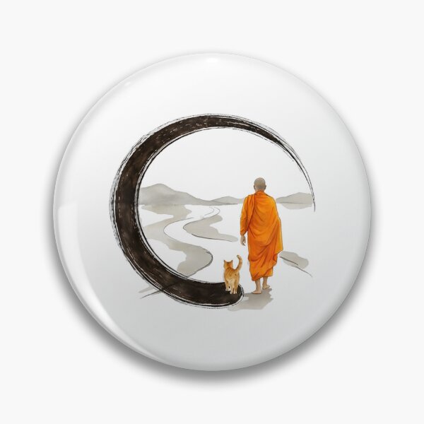 Item preview, Walk for Peace Monks with Aloka Cat designed and sold by CristHuds.