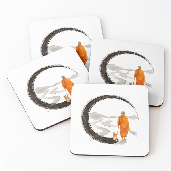 Item preview, Walk for Peace Monks with Aloka Cat designed and sold by CristHuds.