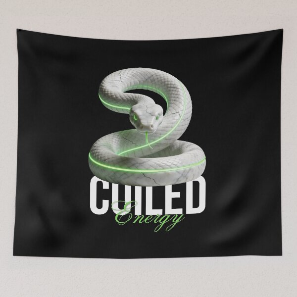 Item preview, Coiled Energy – Green Serpent of Power and Transformation designed and sold by Marble Void.
