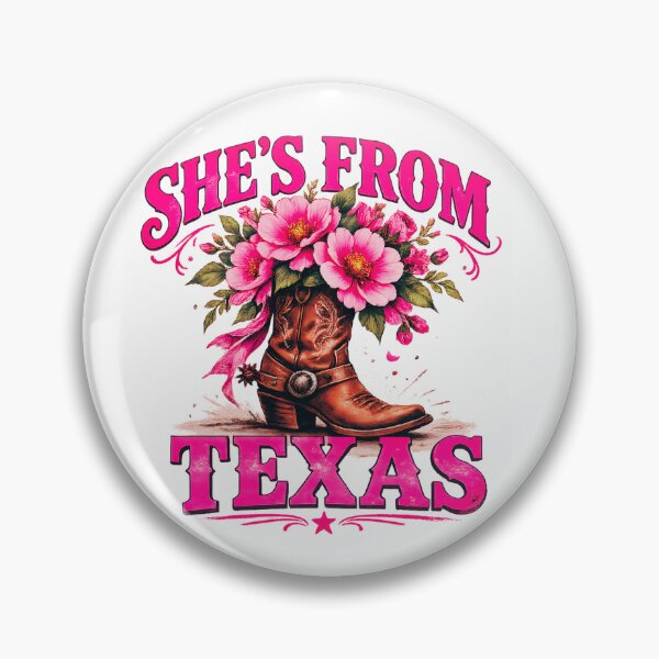 Item preview, She’s From Texas Western Cowgirl Boot Floral Texas Country Girl Graphic designed and sold by designleon19.