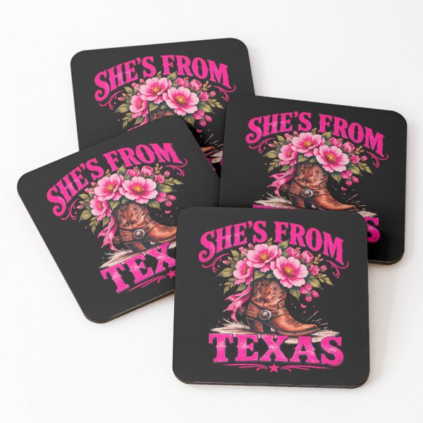 Item preview, She’s From Texas Western Cowgirl Boot Floral Texas Country Girl Graphic designed and sold by designleon19.