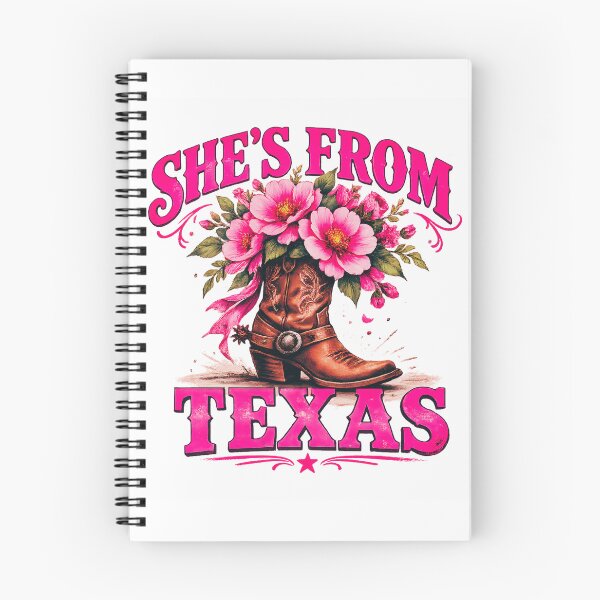Artikelvorschau, Sie kommt aus Texas – Western-Cowgirl-Stiefel, Blumenmuster, Texas Country Girl Grafik entworfen und verkauft von designleon19.