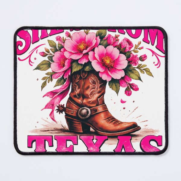 Item preview, She’s From Texas Western Cowgirl Boot Floral Texas Country Girl Graphic designed and sold by designleon19.