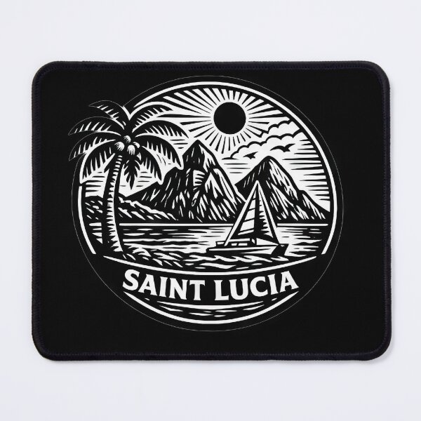 Item preview, Saint Lucia Minimal White Text designed and sold by scicilysimonee.