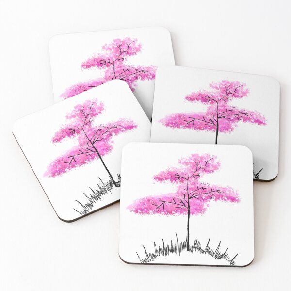 Item preview, Pink Cherry Blossom Tree - Soft Watercolor Spring Illustration designed and sold by TheArtOfTreble.