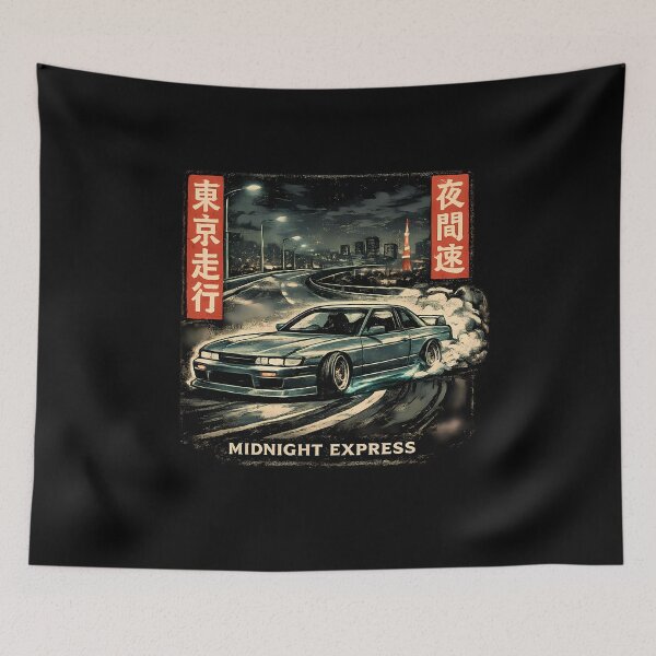 Item preview, Tokyo Midnight Drift Car Japanese Street Racing Night Express designed and sold by VaporTokyo.
