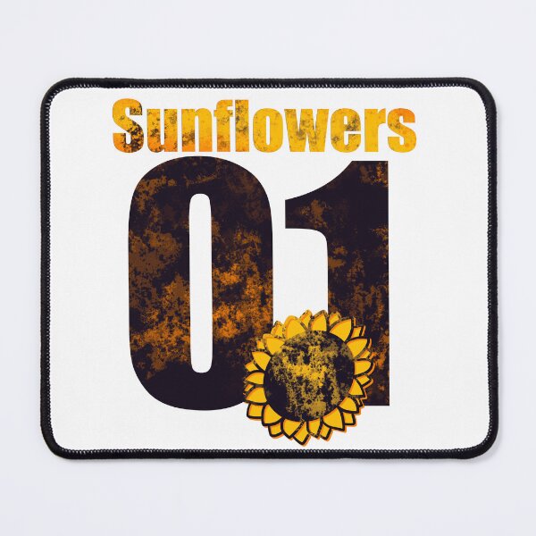 Item preview, Sunflowers 01 - Grunge Vintage Sunflower Number Art designed and sold by TheArtOfTreble.
