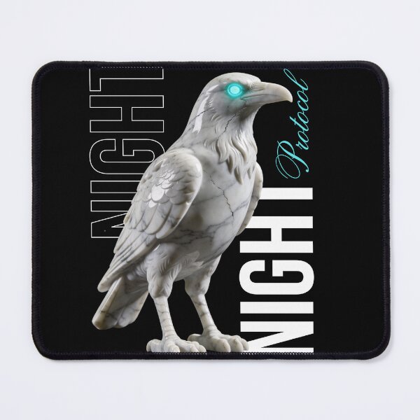 Item preview, Night Vision – Blue Owl with Futuristic Nocturnal Energy designed and sold by Marble Void.