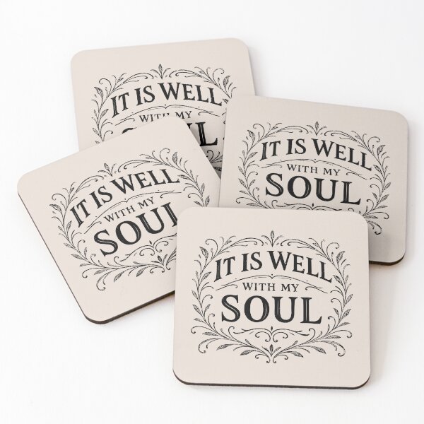 Item preview, Hymns of Grace: It is Well with My Soul Christian Worship - Black Lettering designed and sold by Glory After Tears.