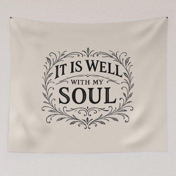 Item preview, Hymns of Grace: It is Well with My Soul Christian Worship - Black Lettering designed and sold by Glory After Tears.