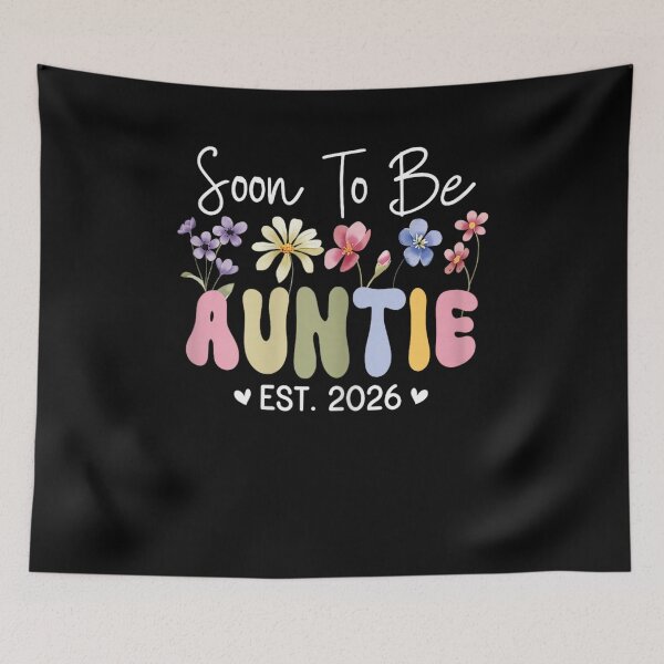 Item preview, Cute Soon to Be Auntie Est. 2026 Floral New Aunt Expect Baby designed and sold by Goleon12.