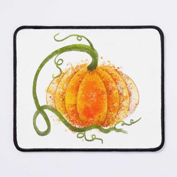 Item preview, Watercolor Pumpkin with Curly Vine - Autumn Fall Illustration designed and sold by TheArtOfTreble.