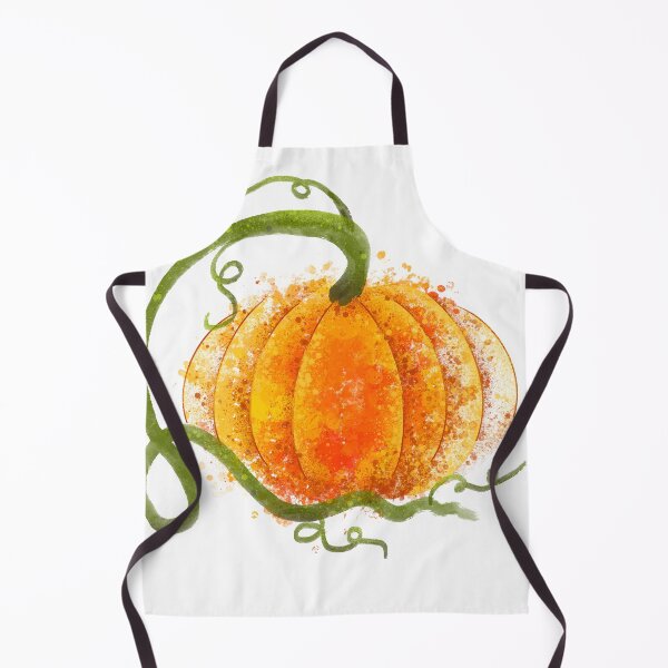 Item preview, Watercolor Pumpkin with Curly Vine - Autumn Fall Illustration designed and sold by TheArtOfTreble.