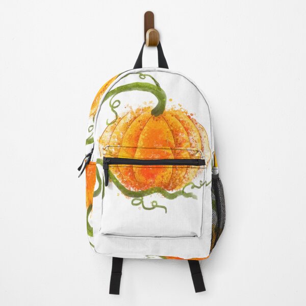 Item preview, Watercolor Pumpkin with Curly Vine - Autumn Fall Illustration designed and sold by TheArtOfTreble.