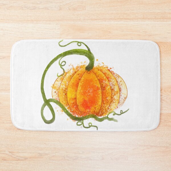 Item preview, Watercolor Pumpkin with Curly Vine - Autumn Fall Illustration designed and sold by TheArtOfTreble.