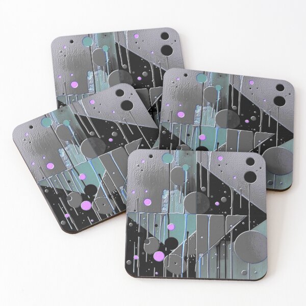 Item preview, drip and divide dark hsl colorful geometric abstract design designed and sold by SmashingDeals.