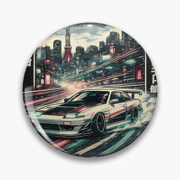 Item preview, Tokyo Street Circuit Neon Drift Car Japanese Racing Night Skyline designed and sold by VaporTokyo.