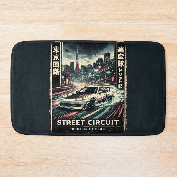 Item preview, Tokyo Street Circuit Neon Drift Car Japanese Racing Night Skyline designed and sold by VaporTokyo.