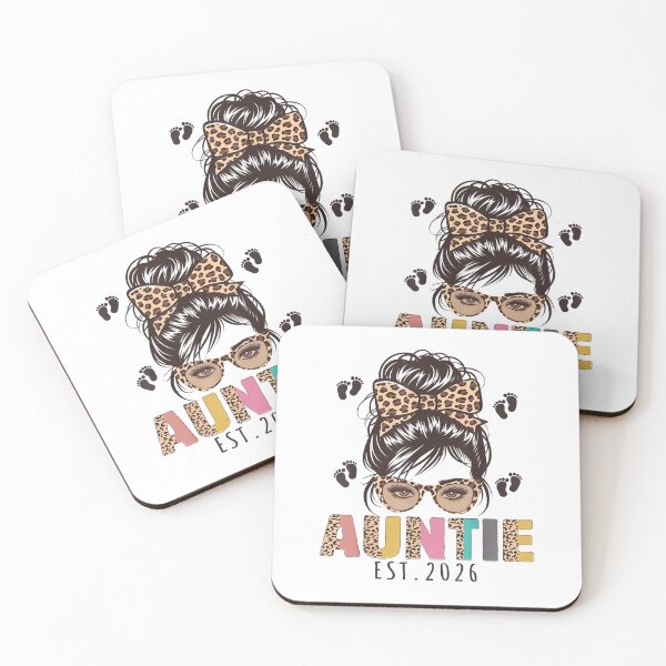 Item preview, Promoted to Auntie est 2026 Aunt to be New Aunt Messy Bun designed and sold by Goleon12.
