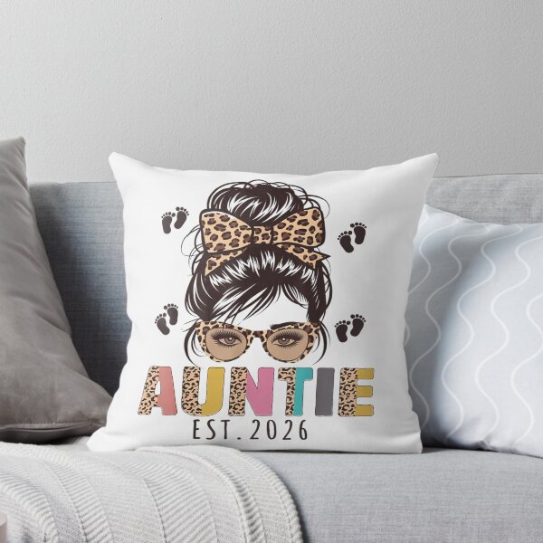 Item preview, Promoted to Auntie est 2026 Aunt to be New Aunt Messy Bun designed and sold by Goleon12.