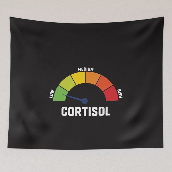 Item preview, Low Cortisol Level Meme Funny Stress Meter Design designed and sold by kiralynstration.