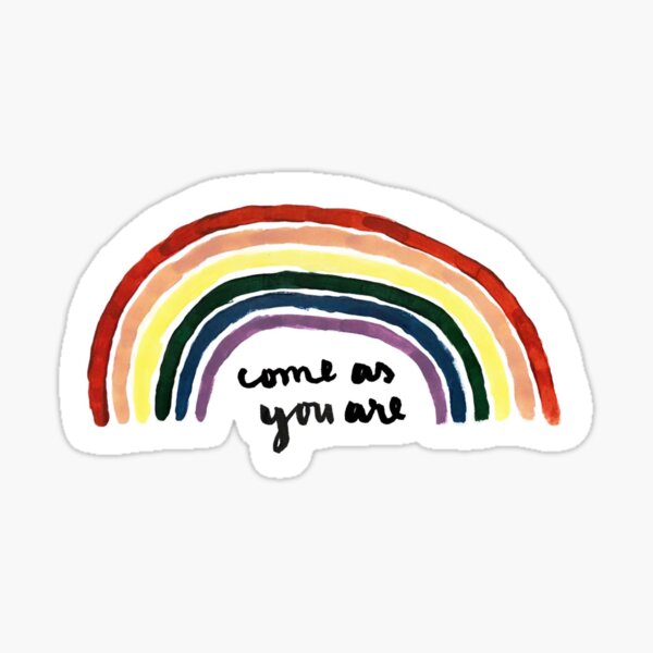Item preview, come as you are handprinted pride rainbow designed and sold by bcotterdesigns.