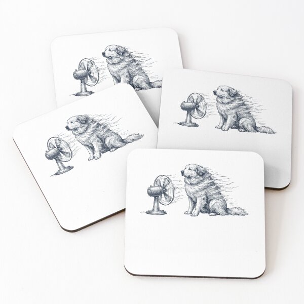 Item preview, Vintage Great Pyrenees With Fan Dog Mom Dad designed and sold by DoodleTortle.