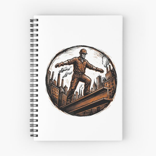 Item preview, Vintage Woodcut Ironworker Graphic designed and sold by LightPrintsCo.