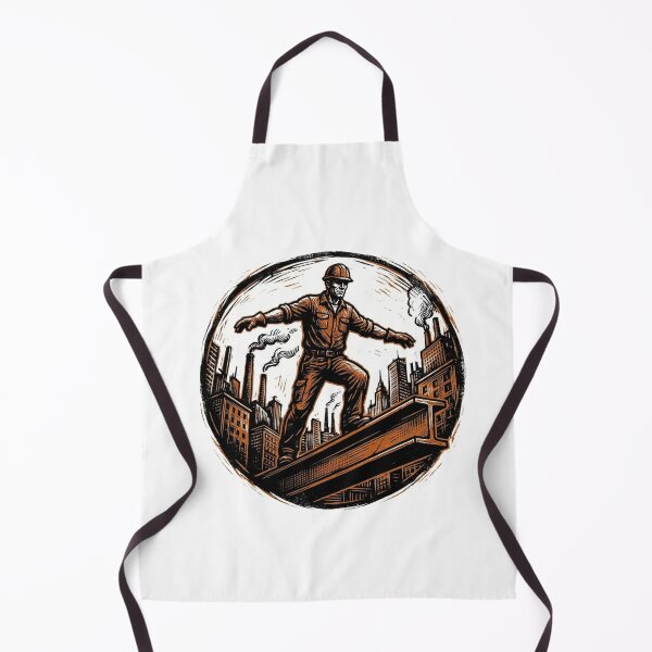Item preview, Vintage Woodcut Ironworker Graphic designed and sold by LightPrintsCo.