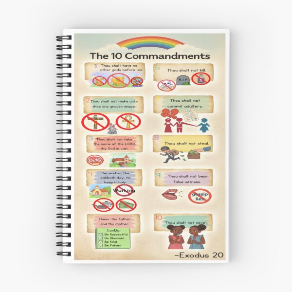 Item preview, The 10 Commandments for Kids | Illustrated Christian Classroom designed and sold by FFPrints.