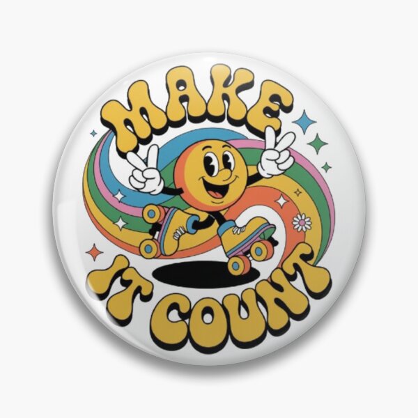 Item preview, Make It Count – Retro Rainbow Roller Vibes designed and sold by NewUSShop.