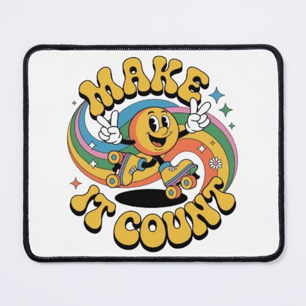 Item preview, Make It Count – Retro Rainbow Roller Vibes designed and sold by NewUSShop.