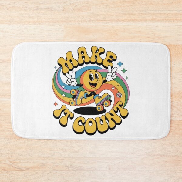 Item preview, Make It Count – Retro Rainbow Roller Vibes designed and sold by NewUSShop.