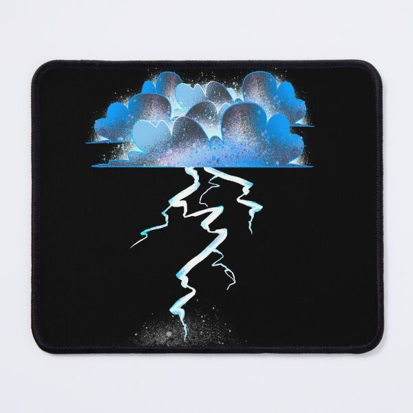 Item preview, Blue Heart Cloud Lightning - Cosmic Storm Fantasy Illustration designed and sold by TheArtOfTreble.