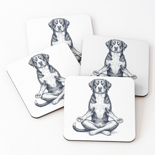 Item preview, Vintage Greater Swiss Mountain Dog Yoga Lotus Meditation Dog Lover designed and sold by DoodleTortle.