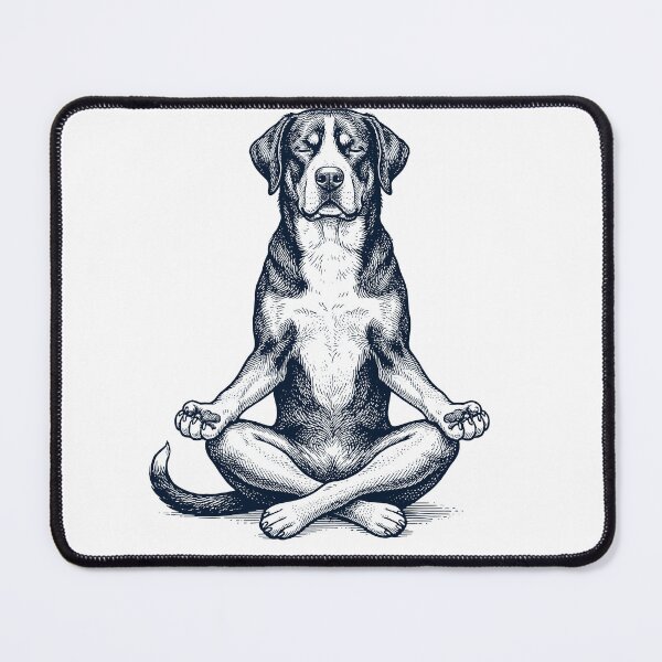 Item preview, Vintage Greater Swiss Mountain Dog Yoga Lotus Meditation Dog Lover designed and sold by DoodleTortle.