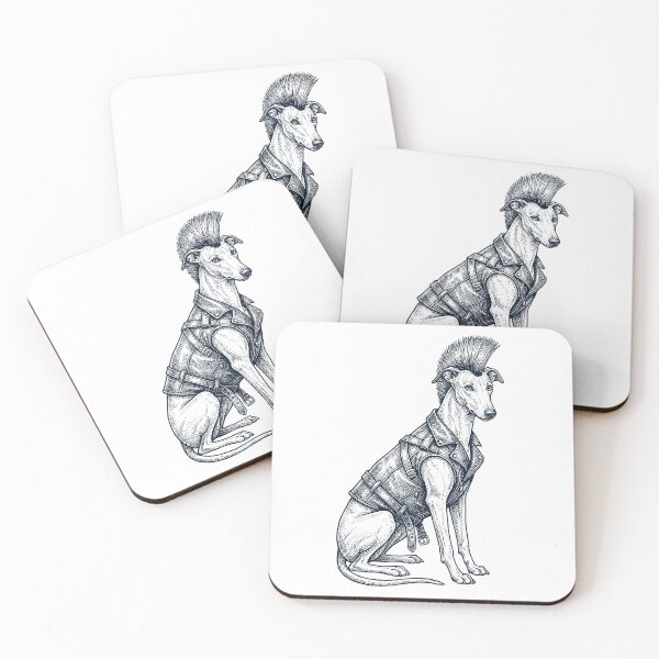 Item preview, Vintage Greyhound Punk Mowhawk Dog Mom Dad designed and sold by DoodleTortle.