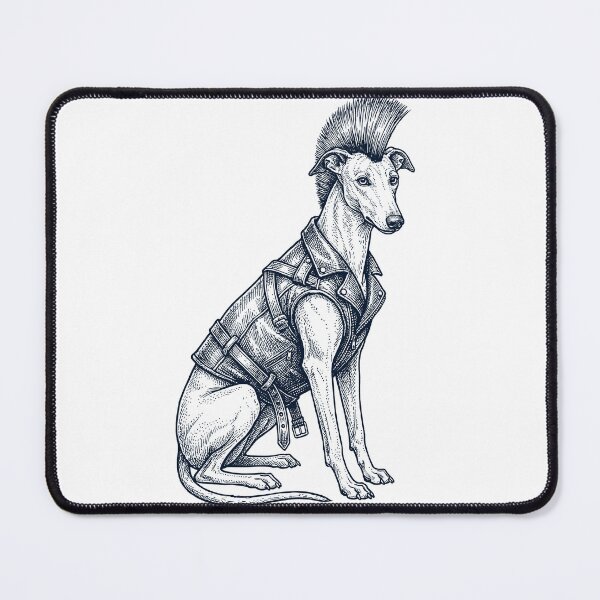 Item preview, Vintage Greyhound Punk Mowhawk Dog Mom Dad designed and sold by DoodleTortle.
