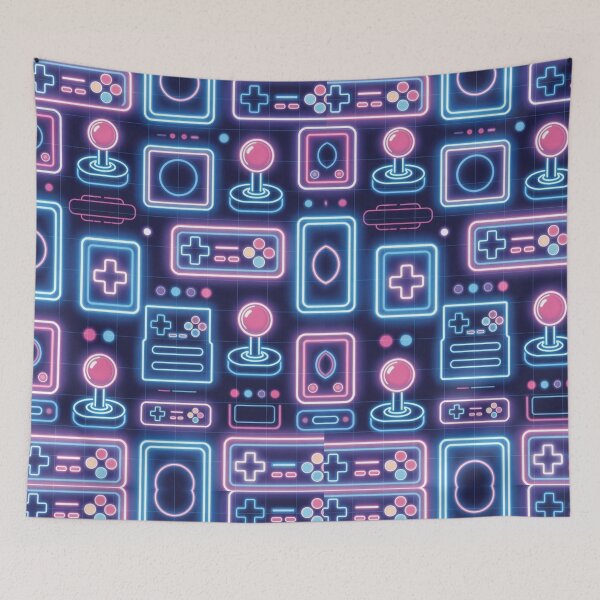 Item preview, Neon Retro Gamer Grid designed and sold by CoquetteLunaCo.