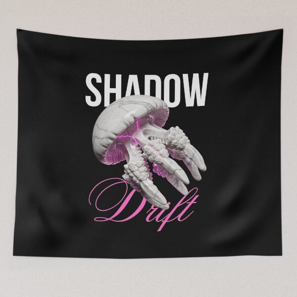 Item preview, Shadow Drift – Phantom Jellyfish in Dark Ocean Space designed and sold by Marble Void.
