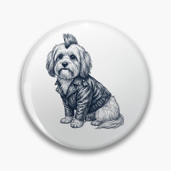 Item preview, Vintage Havanese Punk Mowhawk Dog Mom Dad designed and sold by DoodleTortle.