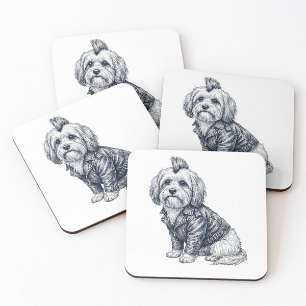 Item preview, Vintage Havanese Punk Mowhawk Dog Mom Dad designed and sold by DoodleTortle.