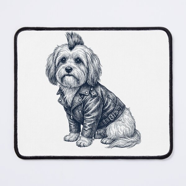 Item preview, Vintage Havanese Punk Mowhawk Dog Mom Dad designed and sold by DoodleTortle.