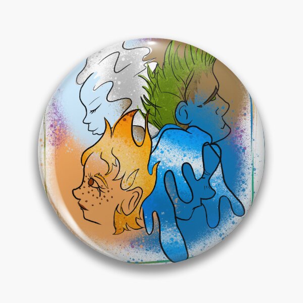 Item preview, "Elemental Fusion Portraits - Fire Ice Wind Surreal Profile Art designed and sold by TheArtOfTreble.