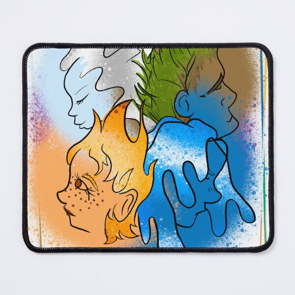 Item preview, "Elemental Fusion Portraits - Fire Ice Wind Surreal Profile Art designed and sold by TheArtOfTreble.