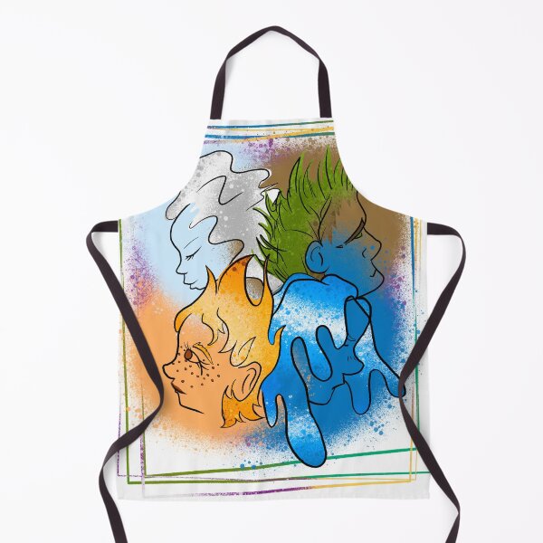 Item preview, "Elemental Fusion Portraits - Fire Ice Wind Surreal Profile Art designed and sold by TheArtOfTreble.
