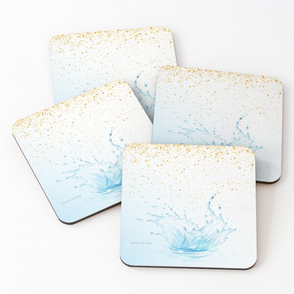 Item preview, Golden Ripple – Water & Sparkle Art designed and sold by IndiGLOW4Me.